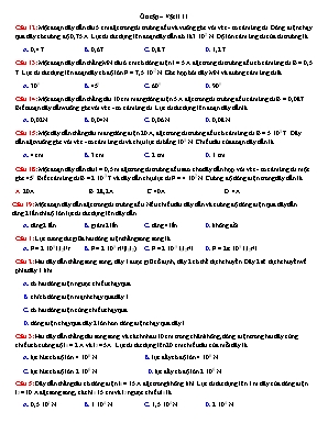 Đề ôn tập môn Vật lý Khối 11